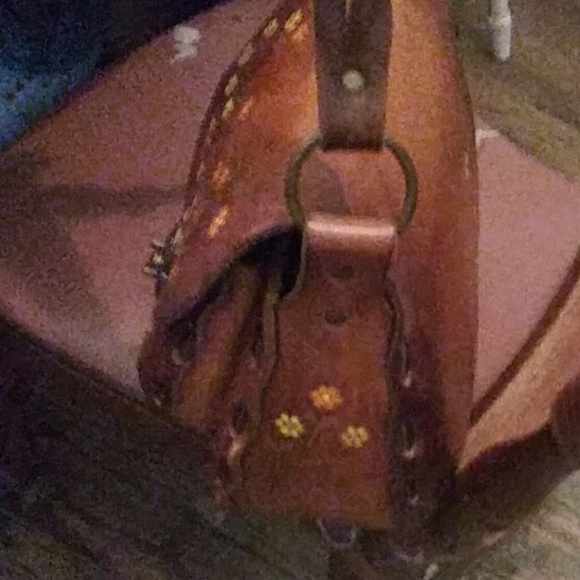 70s vintage tooled leather purse - Picture 2 of 3